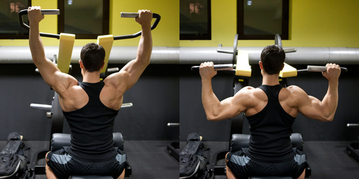What is a pronated grip in lat pulldowns?