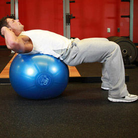 exercise ball ab crunches