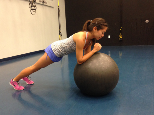 Elbow Plank On The Exercise Ball