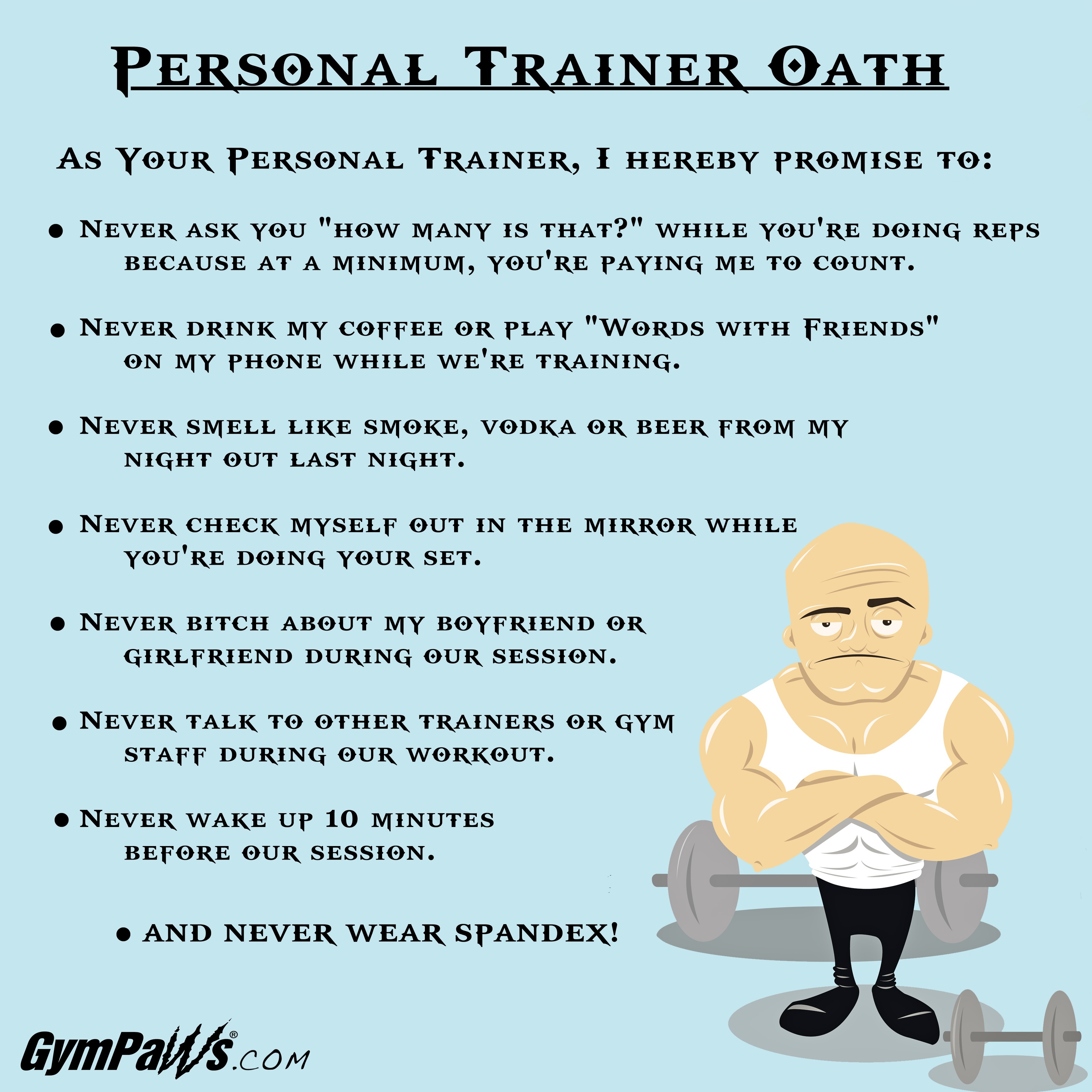 personal trainer oath