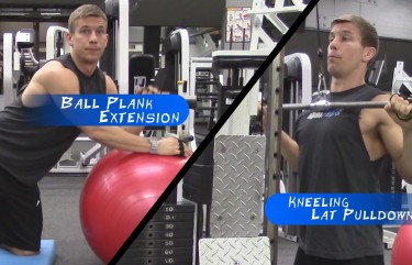 Training For Pull Ups ♠ Kneeling Lat Pull Down – Plank Extensions
