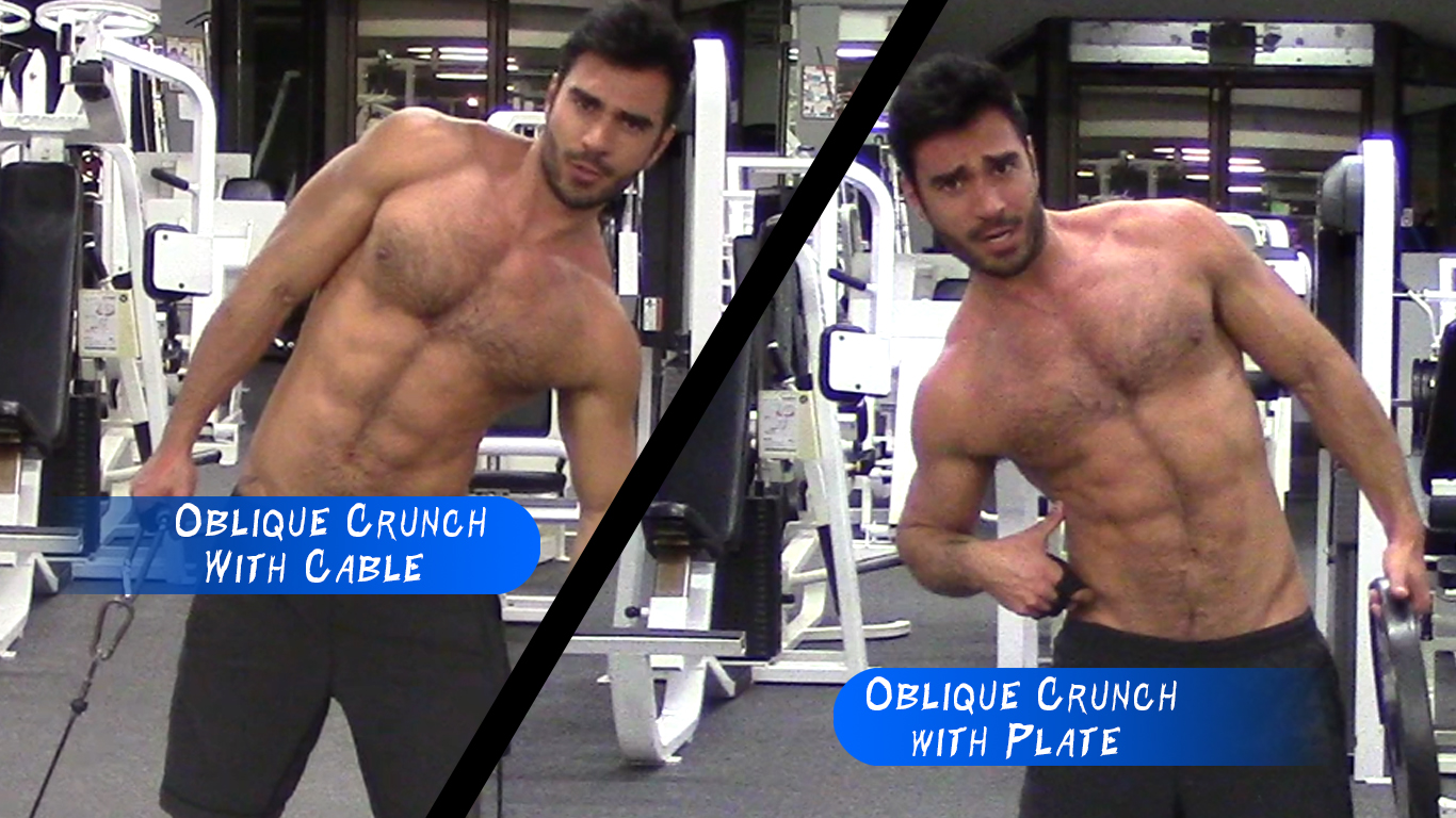 Oblique Crunches with Plate