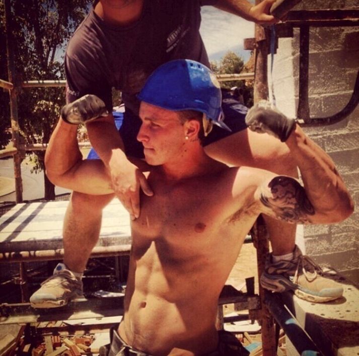 Hot Construction Guys Showing Off
